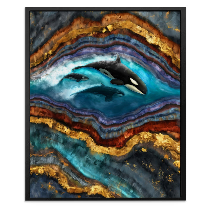 Orcas Stratified Hunt canvas wall art