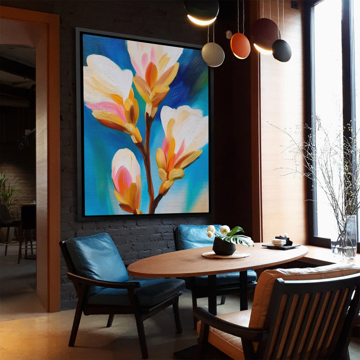 Orchid Branch Bloom canvas wall art, room view