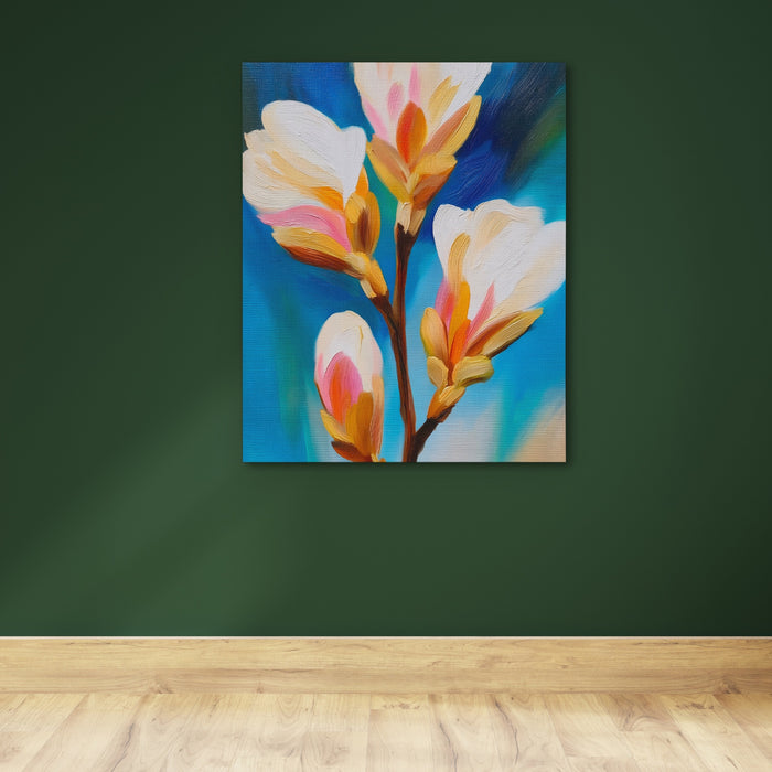 Orchid Branch Bloom canvas wall art, room view