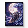 Otter on Lunar Wave - Luxury Wall Art
