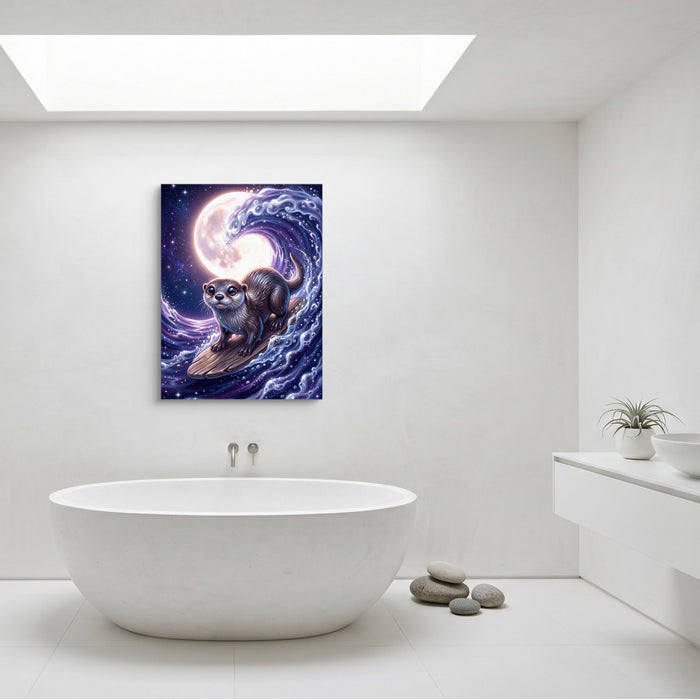 Otter on Lunar Wave - Luxury Wall Art