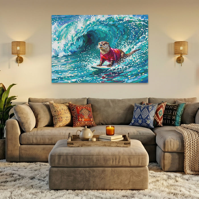 Otter Surfing Waves — Otter Surfing Waves AZ Livingroom Land 3