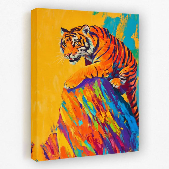 Painted Predator - Animals Canvas Wall Art