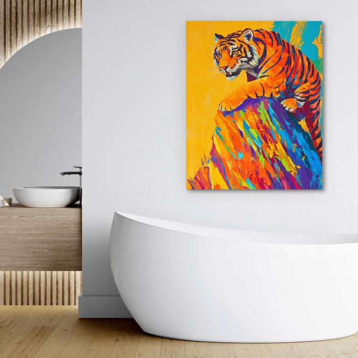 Painted Predator - Colorful Bold Canvas Print