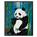 Panda Bamboo Rain canvas wall art