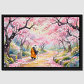 Panda Cherry Blossom canvas wall art