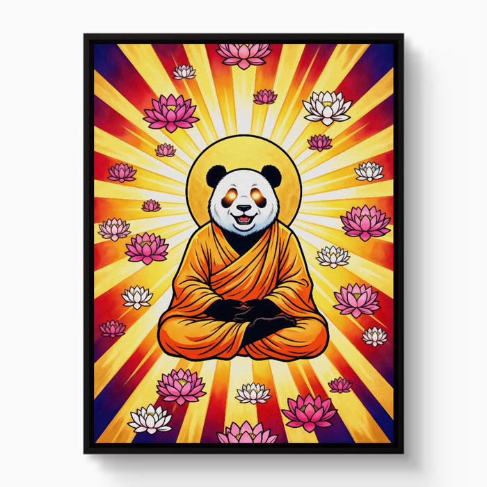 Panda Enlightened Radiance — panda enlightened radiance white studio framed black