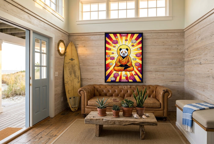 Panda Enlightened Radiance — panda enlightened radiance living room with couch 3 1port framed black
