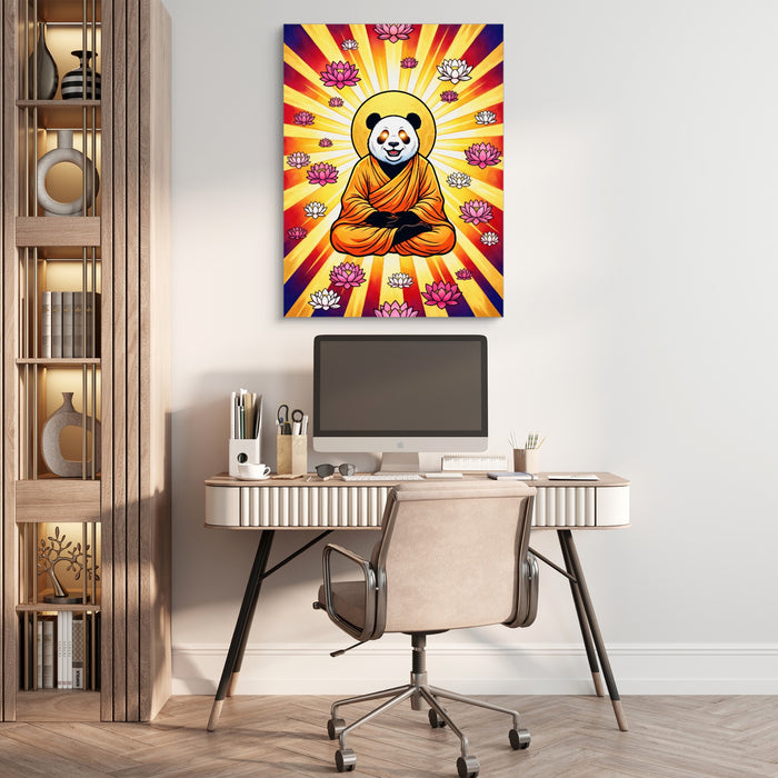 Panda Enlightened Radiance — panda enlightened radiance sq beige office 1port flush print