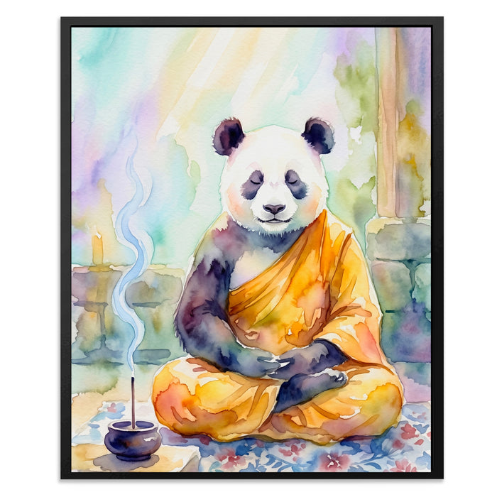 Panda Medidative Thought canvas wall art