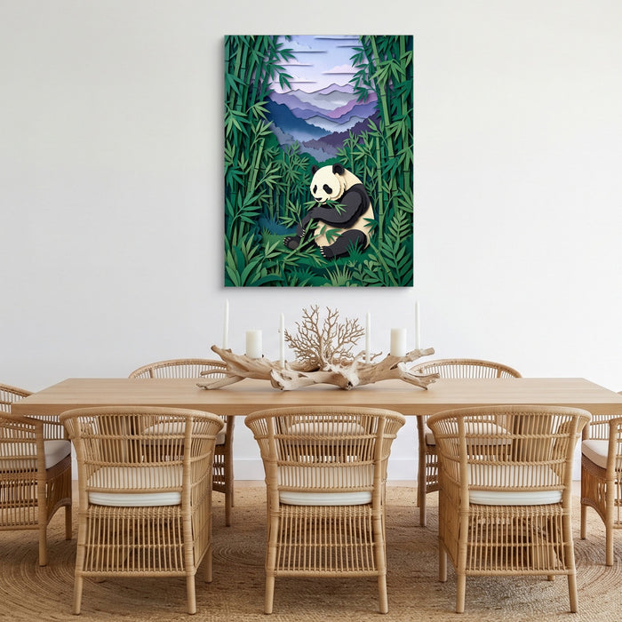Panda Sanctuary — panda sanctuary sq cozy dining room 1port flush print