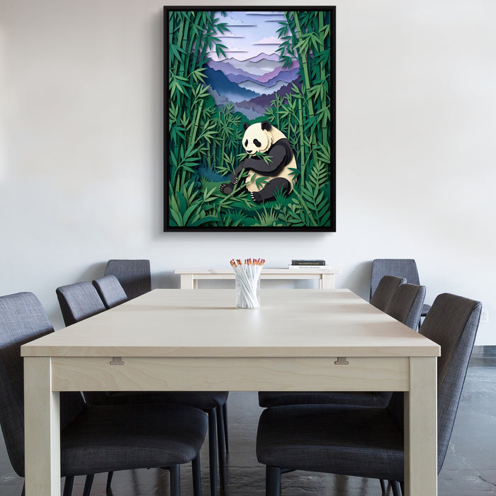 Panda Sanctuary — panda sanctuary sq office wall 1port framed black