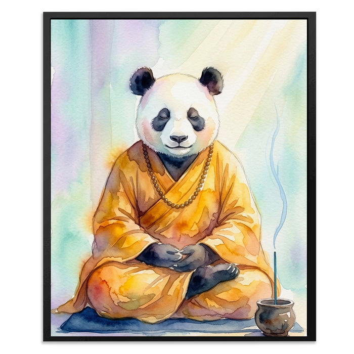Panda Zen Meditation canvas wall art