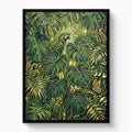Parrot Golden Jungle — parrot golden jungle white studio framed black