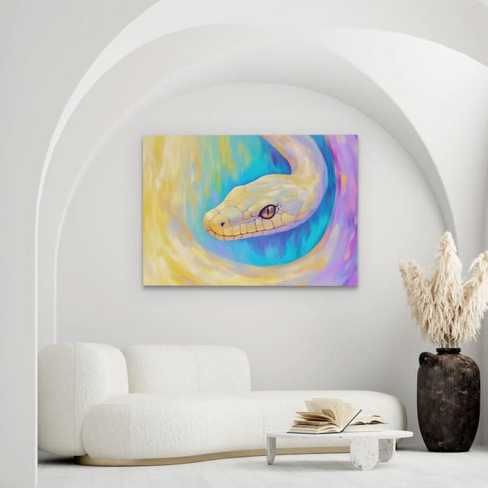 Pastel Snake - Colorful Lavender Canvas Print