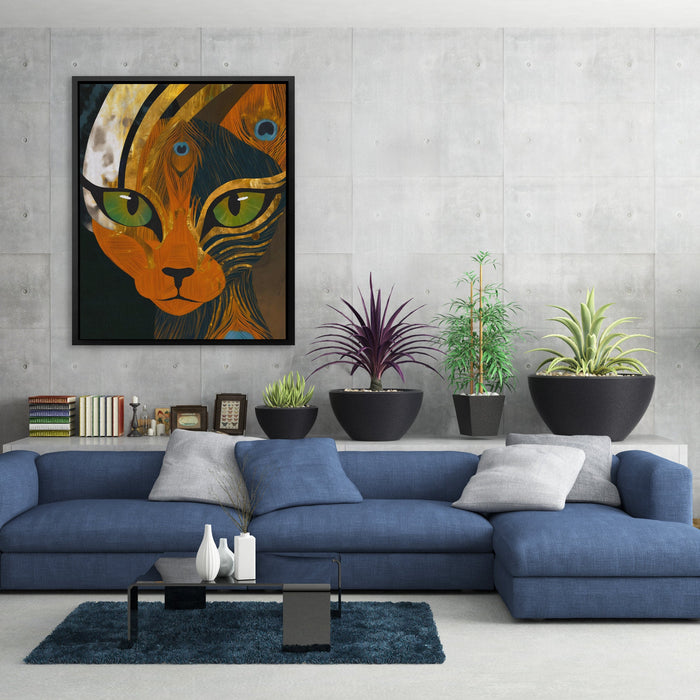 Peacock Maned Lion - Luxury Wall Art