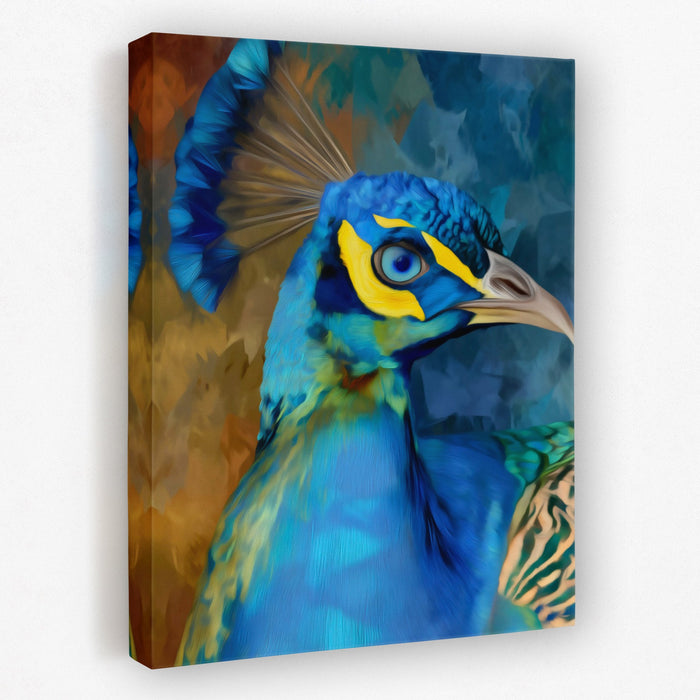 Peacock Sapphire Crown - Luxury Wall Art