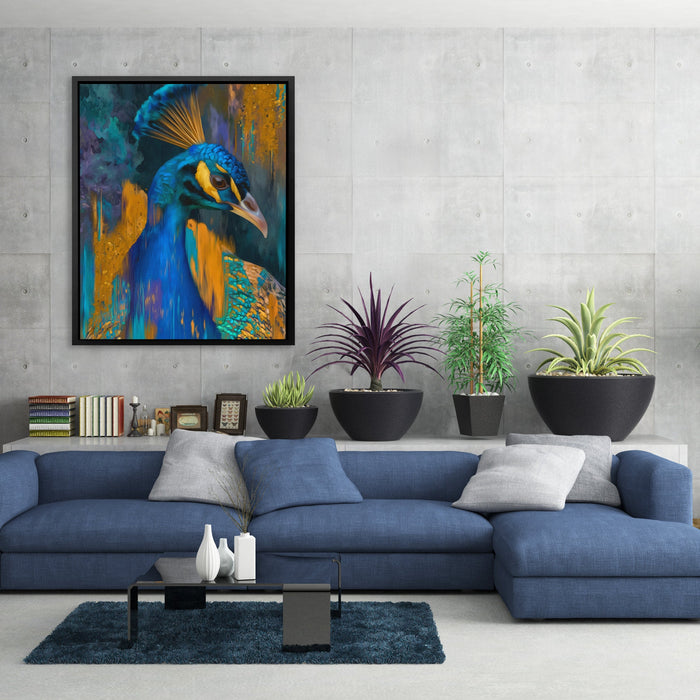 Peacock Teal Tempest - Luxury Wall Art