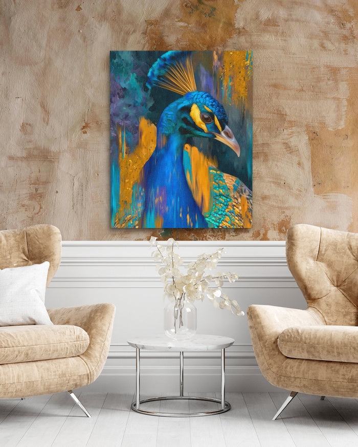 Peacock Teal Tempest - Luxury Wall Art