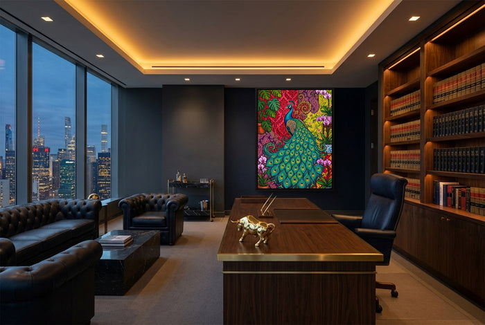 Peacock Unfurled - Luxury Wall Art