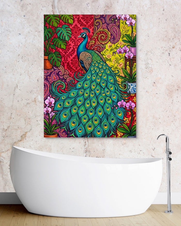 Peacock Unfurled - Luxury Wall Art