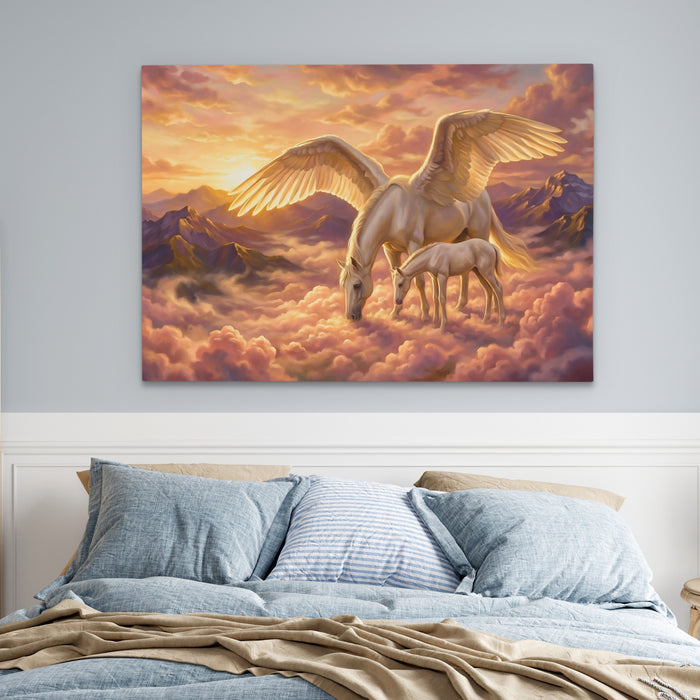 Pegasus Mother Foal — Pegasus Mother Foal Blue Bedroom land 41
