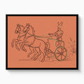 Pharaoh Chariot Gallop — pharaoh chariot gallop white studio framed black