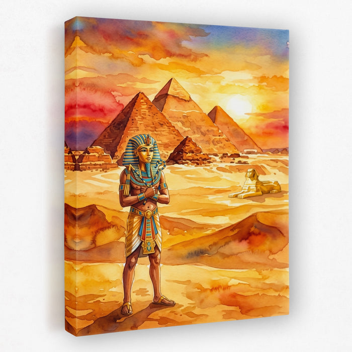 Pharaoh Golden Sunset canvas wall art