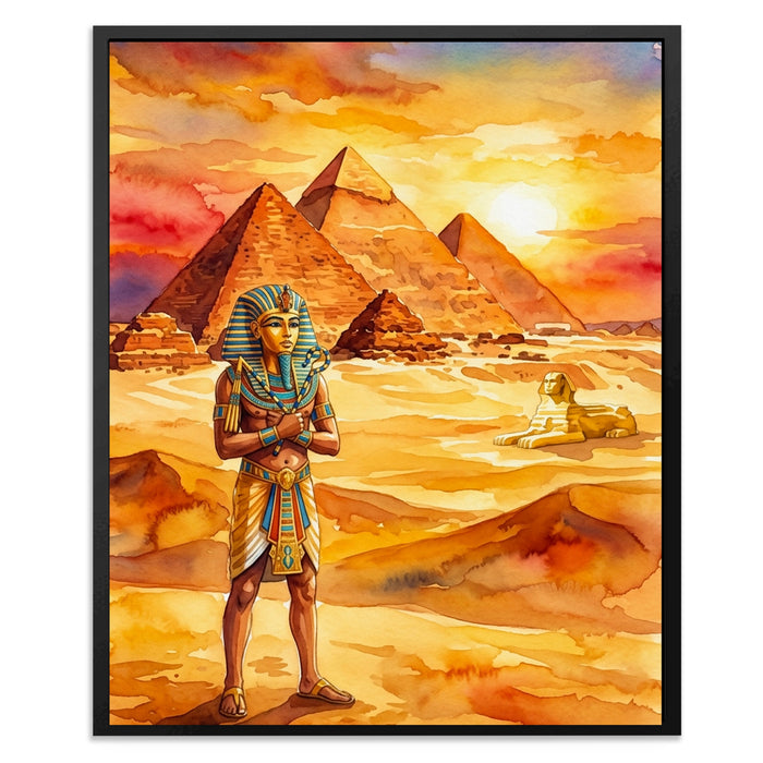 Pharaoh Golden Sunset canvas wall art, room view