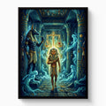 Pharaoh's Glowing Judgment — pharaoh's glowing judgment white studio framed black