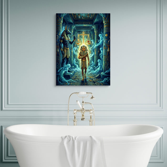 Pharaoh's Glowing Judgment — pharaoh's glowing judgment sq luxury bathroom wall 1port flush print