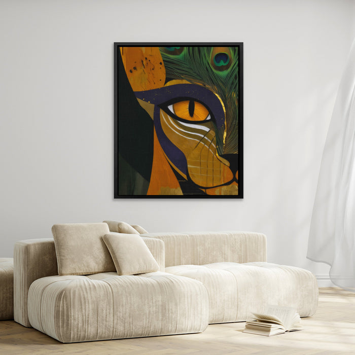 Pharaoh's Peacock Crown - Luxury Wall Art