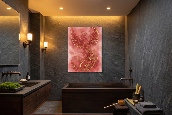 Phoenix Ascendant Burst - Luxury Wall Art