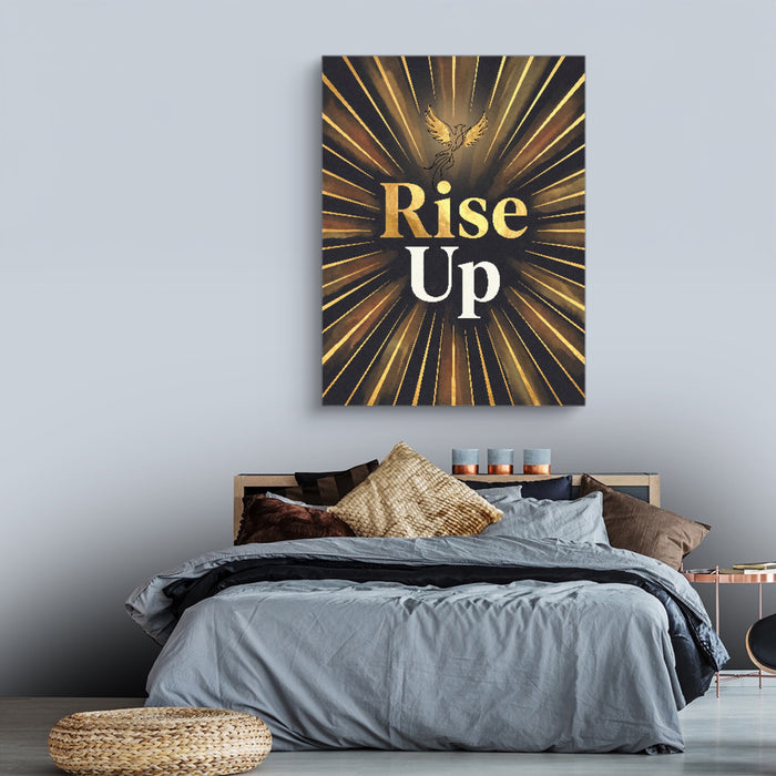 Phoenix Golden Rising — phoenix golden rising sq land comfortable bedroom 1port flush print