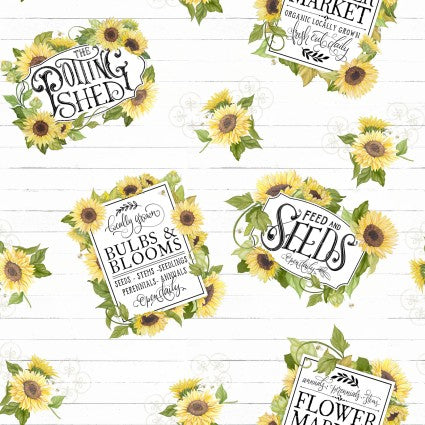 Pillowcase - Sunflower Garden Signs Cotton