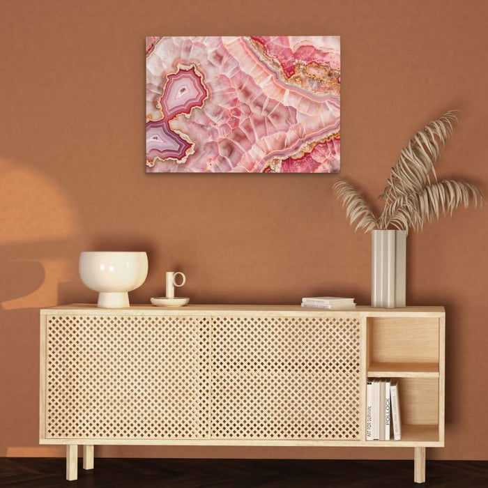 Pink Mineral Mosaic - Pink Wall Art