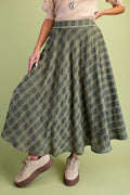 Plaid Woven Skirt