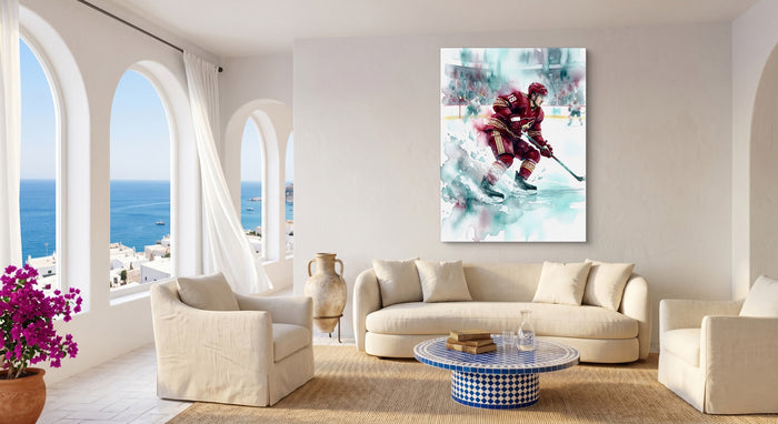 Player's Red Dash — player's red dash beachside couch livingroom 1port flush print