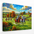 Polo Match Gallop canvas wall art, room view