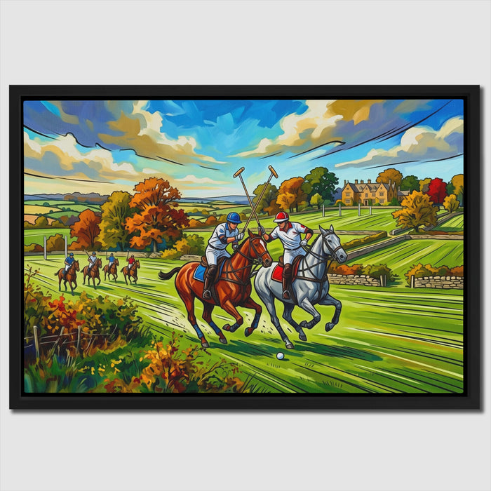 Polo Match Gallop canvas wall art