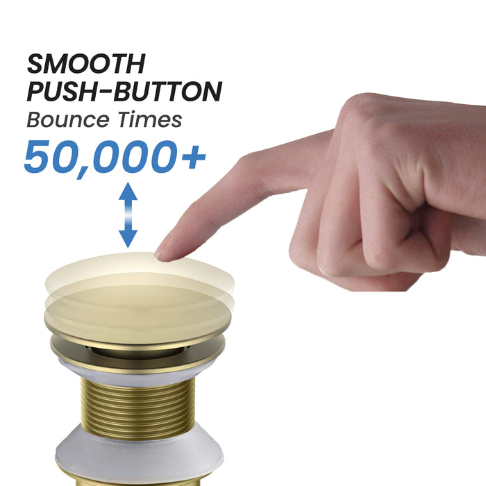 Pop Up Drain Stopper for Bathroom without Overflow KPW103