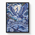 Porcelain Sky Crane - Luxury Wall Art