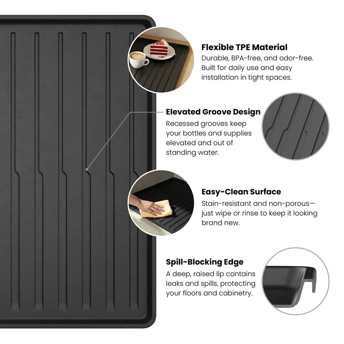 Premium Waterproof Under Sink Mat – 28" × 22" - USM-2822MB