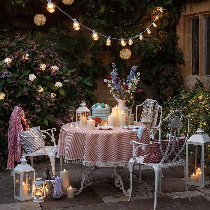 Pro Connect 20m 40 Warm White Connectable Festoon Lights Clear Cap White Cable