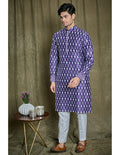 Purple Geometric Design Kurta