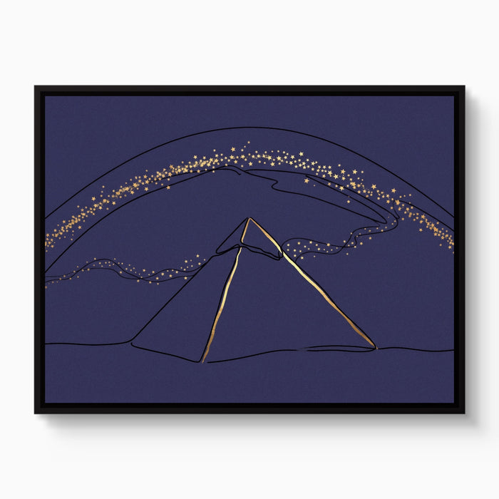 Pyramid Golden Starlight — pyramid golden starlight white studio framed black