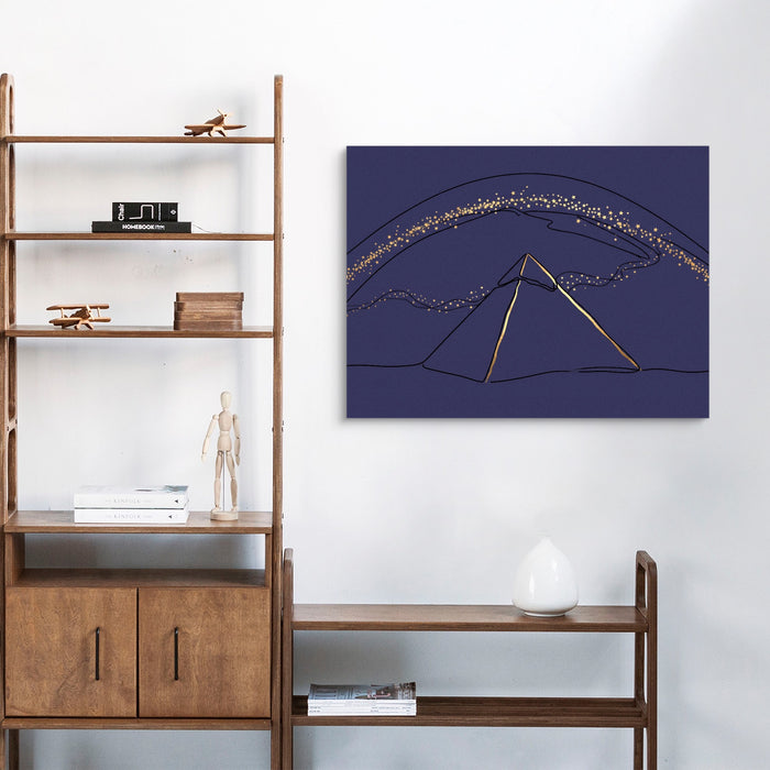 Pyramid Golden Starlight — pyramid golden starlight sq living room stand 1land flush print
