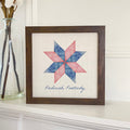 Quilted Star - Custom Framed Sign