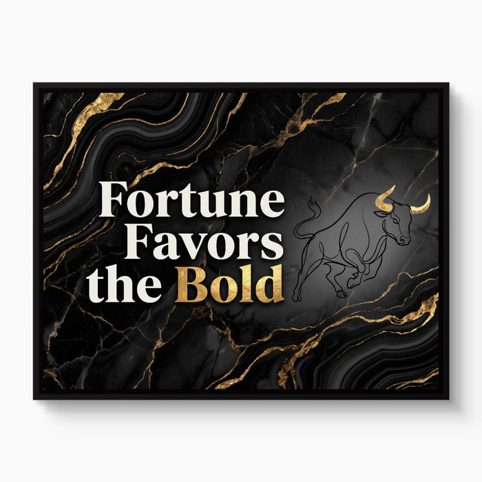 Quote Fortune Favors The Bold — quote fortune favors the bold white studio framed black
