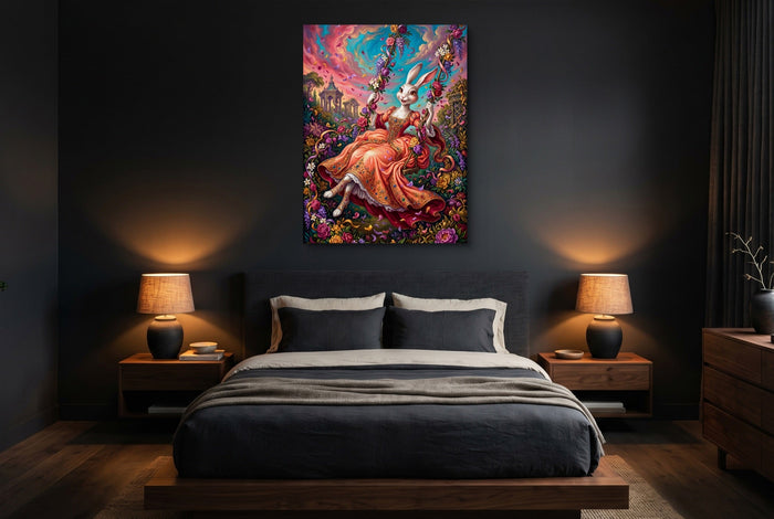 Rabbit Garden Swing - Luxury Wall Art